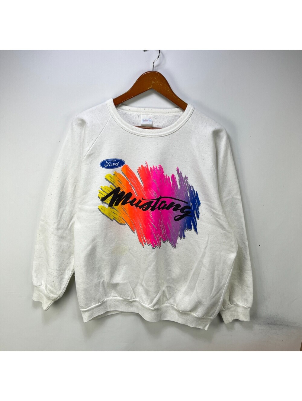 Vintage 90s Ford Mustang Racing Car Sweatshirt XL